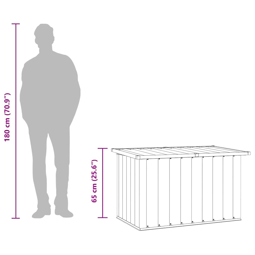 Garden Storage Box Anthracite Grey 109 x 67 x 65 cm
