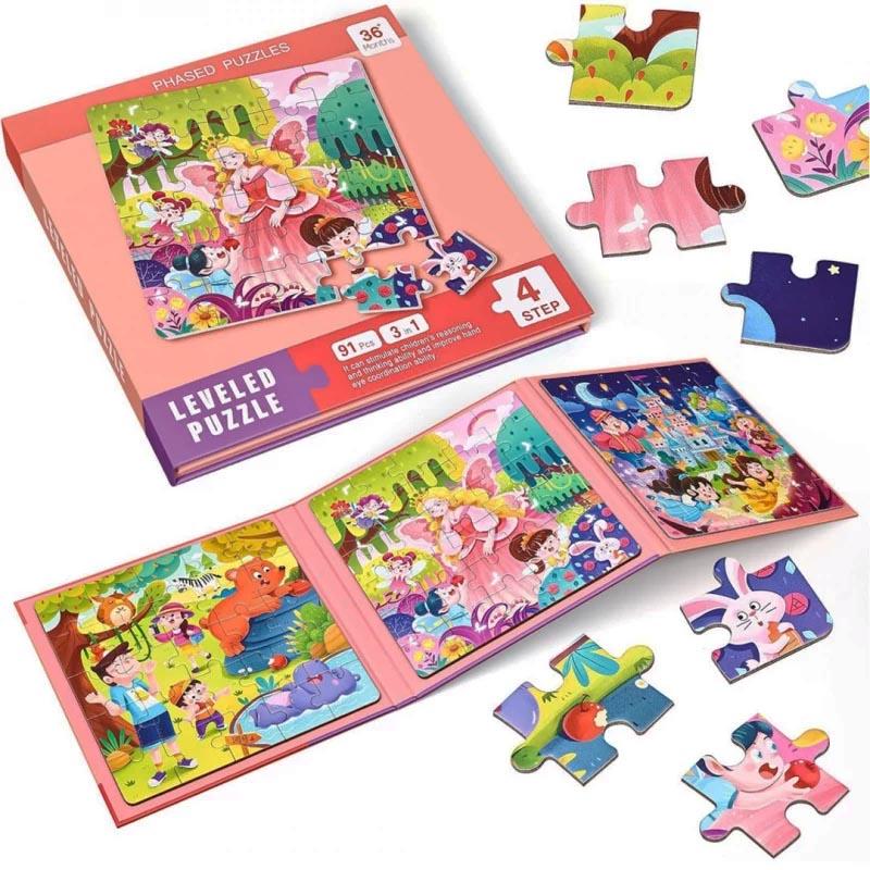 Magnetic Puzzle - Level 4 - Fun Zoo, Princess, Fairy