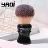 YAQI 24mm Black Handle Yellow Synthetic Hair Knot Mens Wet Shaving Brush