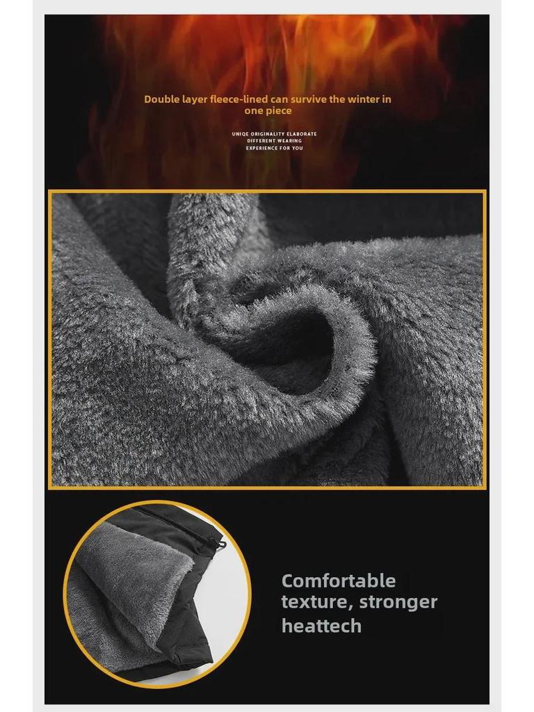 Модная хлопковая куртка с капюшоном для мужчин и пар на осень/зиму — теплая, на бархатной подкладке, утолщенная, повседневная.