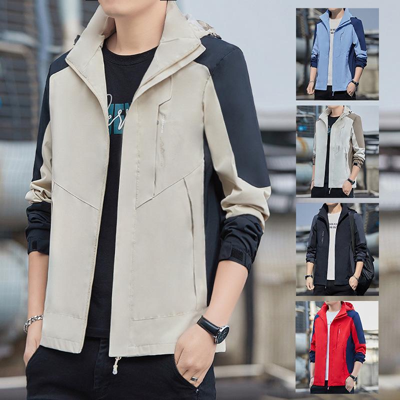 Весенняя новая повседневная куртка мужская весенняя трендовая водонепроницаемая куртка для активного отдыха мужская одежда