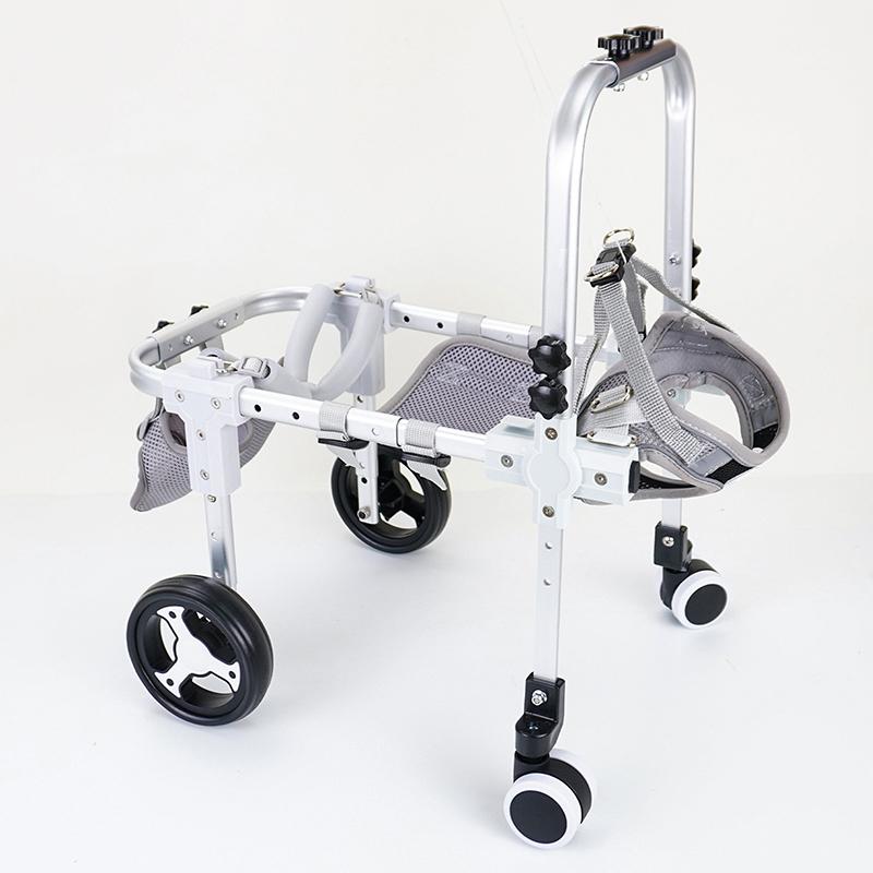 Durable Metal Dog Wheelchair; Adjustable Mobility Support for Back Legs and Weakened Front Limbs