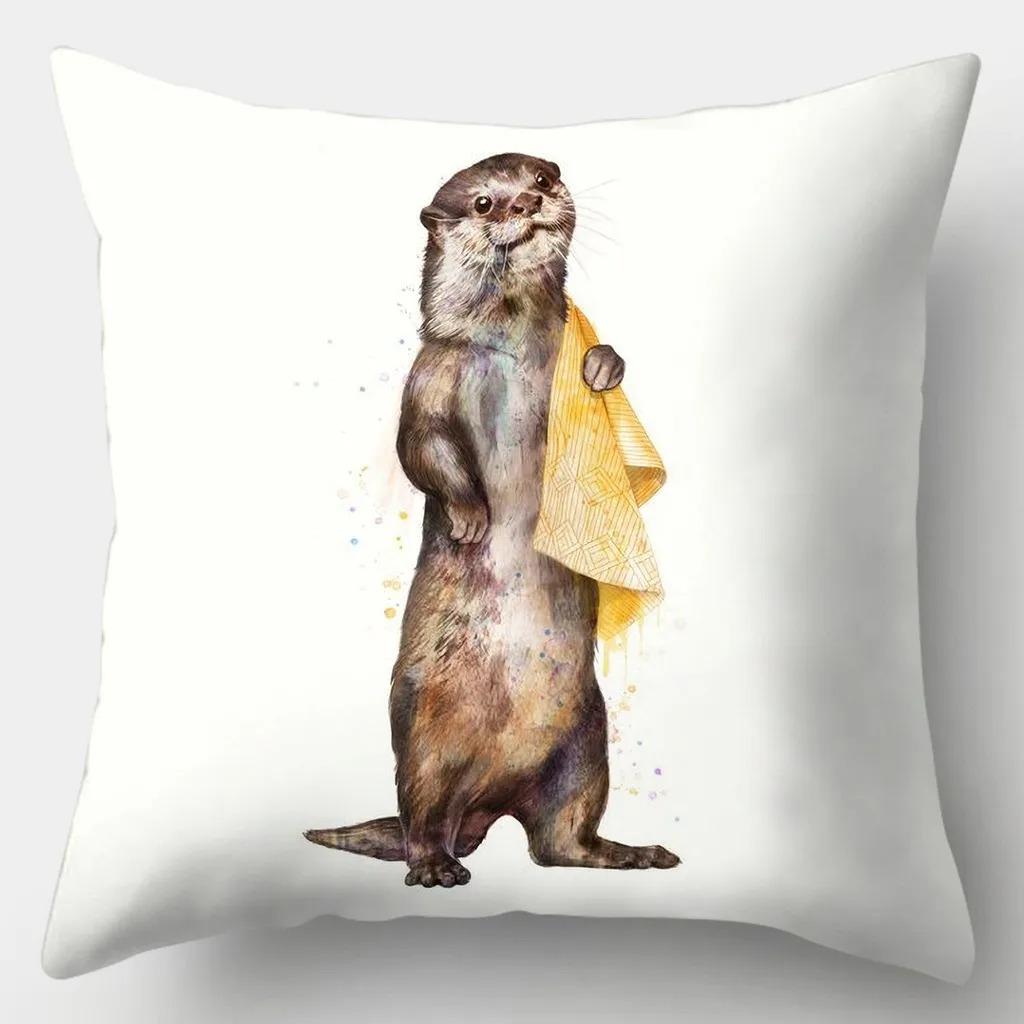 Funny Animal Decorative Pillowcase Living Room Office Ornaments Home Pillowcase