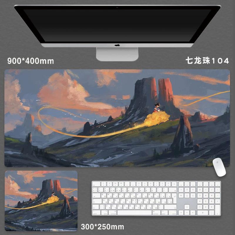 Высококачественная японская анимация Семь Драконьих Жемчужин Коврик для мыши Увеличенный Анимация для мальчиков Двумерная Киберспорт Игра Компьютерная клавиатура Студенческий настольный коврик