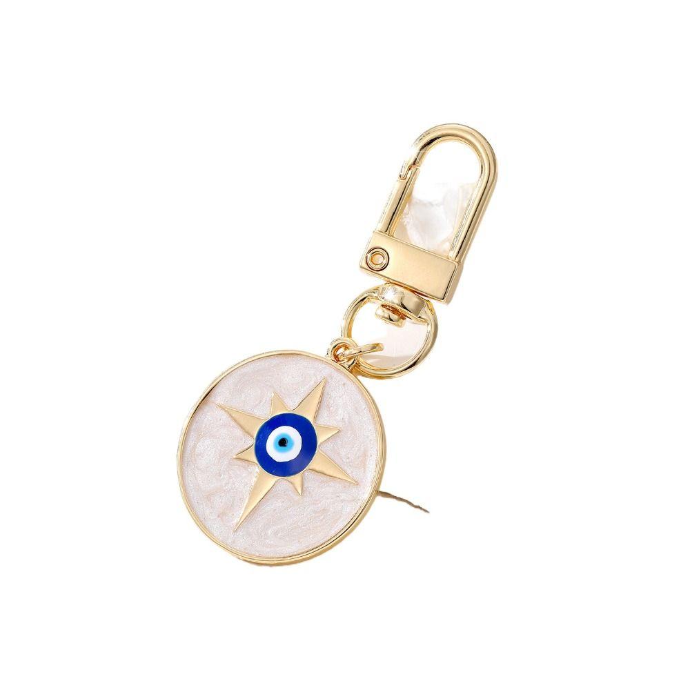 Resin Star Demon Eye Keychain Zinc Zinc Alloy Turkish Blue Eye Pendant Cute Father's Day Gifts