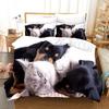 Lovely Animal Dogs Cats Pets Comfortable Duvet Quilt Cover Pillowcase Bedding Set Children Bedroom Decoration Home Textile