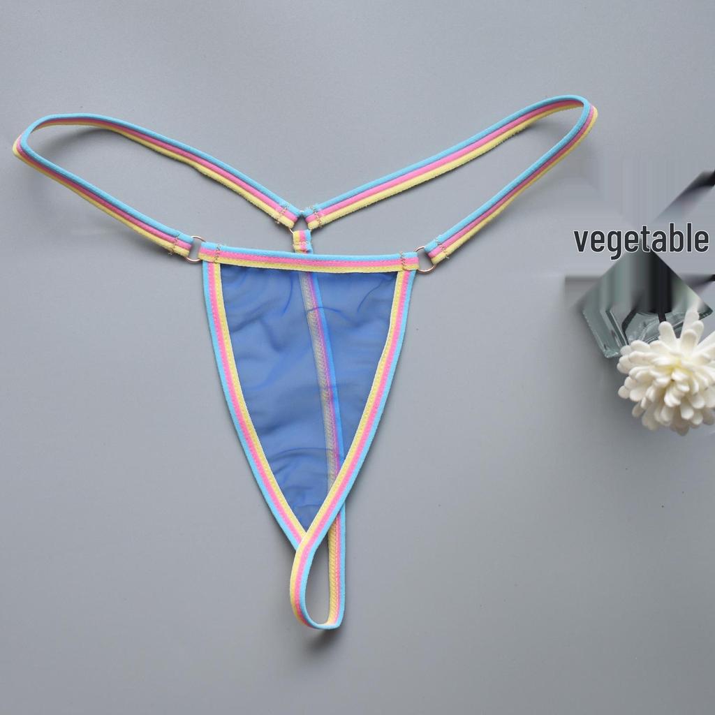 Сексуальные женские стринги конфетного цвета с тонким быстросъемным ремешком для соблазнения перед сном V008