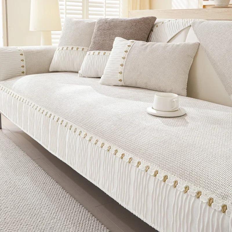 Чехол для дивана Nordic Soft Chenille, противоскользящий, универсальный, для дивана, полотенце для гостиной, пылезащитный, для дивана, защитный коврик для мебели