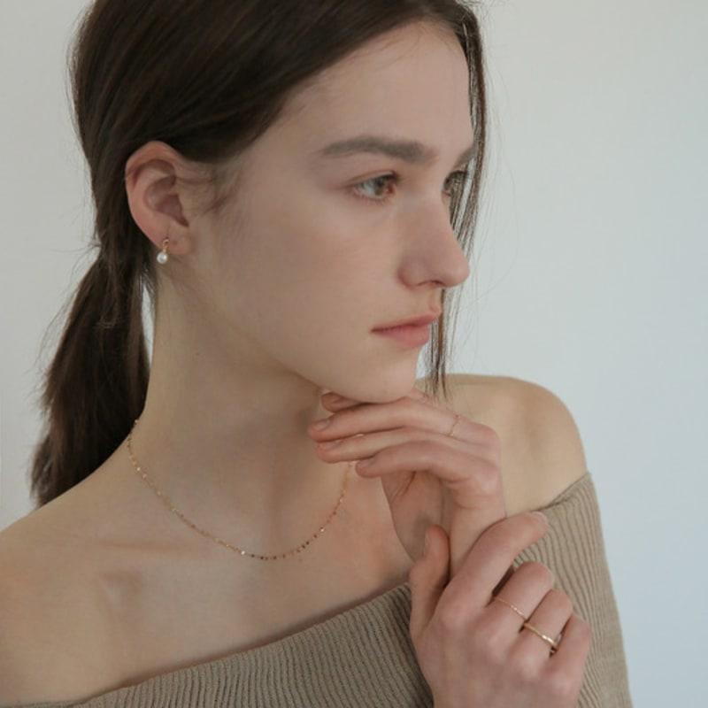 Modernlike 14k базовый повседневный золотой кольцо-нить набор для многослойной носки