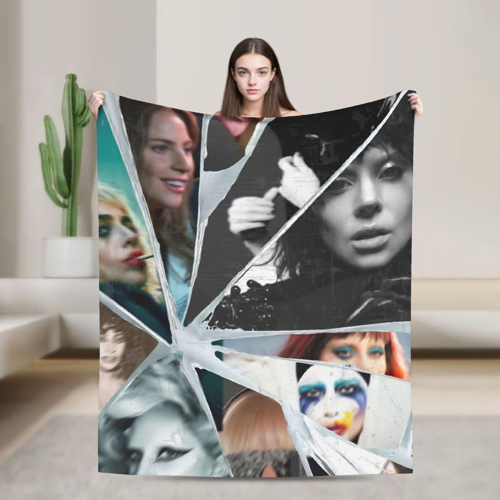 Lady Gaga Mayhem 2025 Album Blanket Super Soft Plush Bedding Throws For Couch Chair Travel Flannel Bedspread Bed Cover