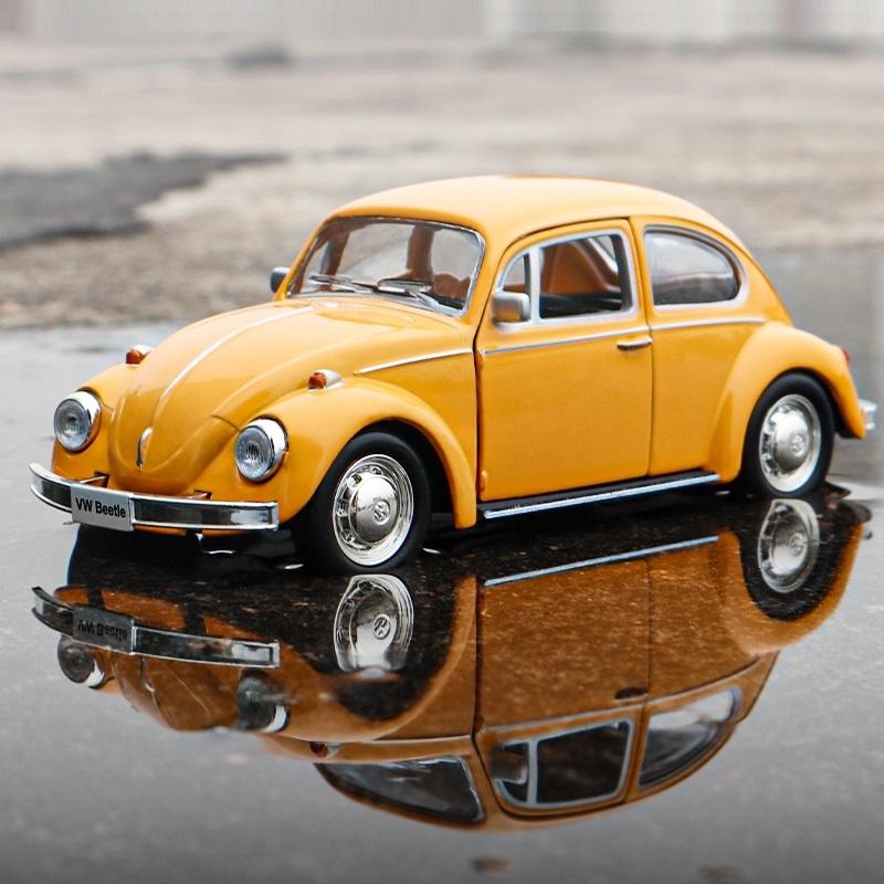Volkswagen Beetle 1967 Ретро Классический Автомобиль Симулятор Литье под Давлением и Игрушечный Транспорт Средство Оттянуть Назад и Двери Открываются RMZ city 1:36 моделей из сплава, подарки для детей