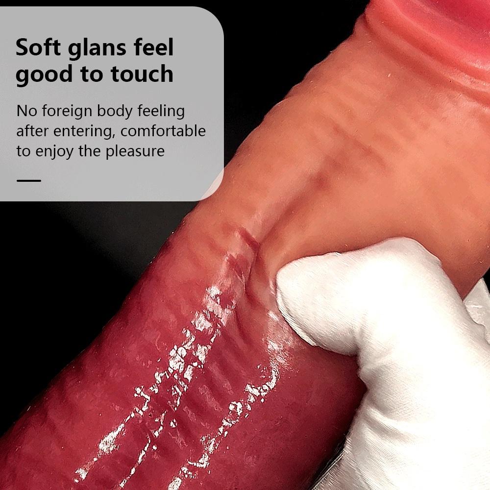 Толстый мальчик, супер толстый, длинный, двухслойный, жидкий силиконовый фаллоимитатор, искусственный пенис, большой пенис для мужчин и женщин, секс-игрушки для мастурбации