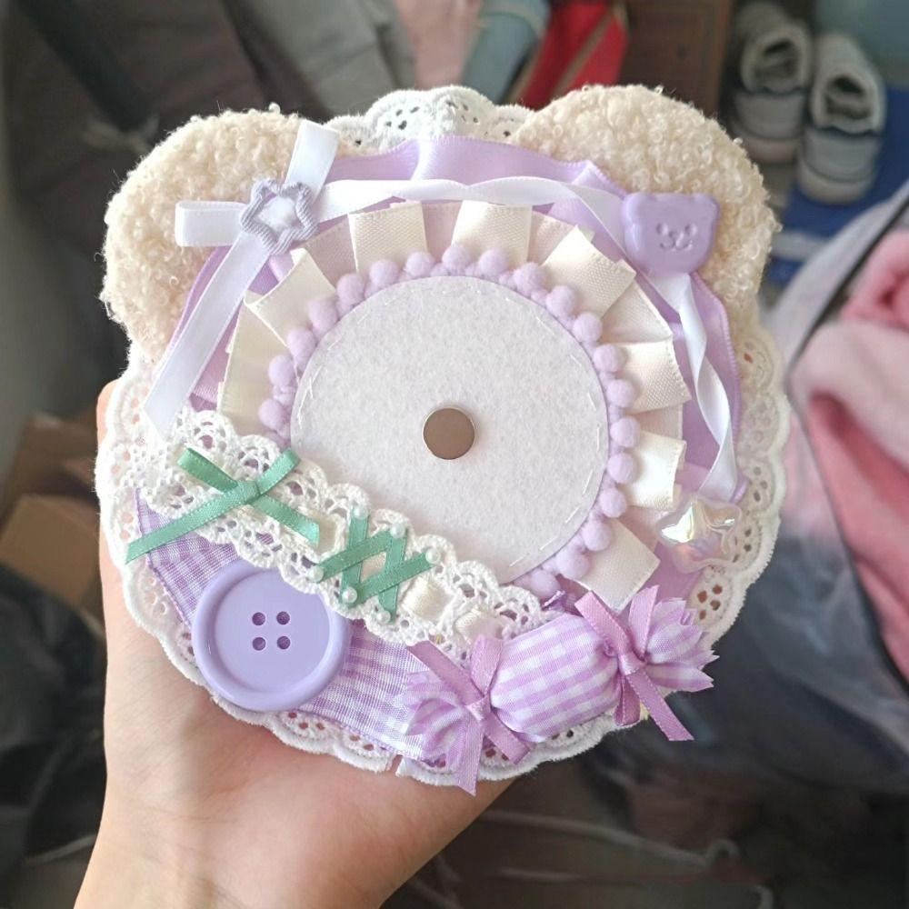 Lacework Anime Pins Display Base DIY Badge Decoration Tray Cute Badge Holder Badge Organizer