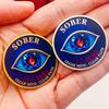 Freemason Eye Brothers, gold-plated color printed commemorative medal, decoration, 35mm, plaything, coin, commemorative coin, gift