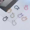 Fake Nose Ring Non Pierced Clip On Puncture Fashion Jewelry Fascinating Fake Ring Piercing Septum Silver Cuff Stainless Steel