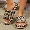 Женские ретро шлепанцы EVA с леопардовым принтом - Пляжные сандалии с открытым носком, на мягкой амортизирующей подошве, быстросохнущие, легкие f