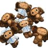 Высококачественная плюшевая игрушка чебурашка, обезьянка с большими глазами в одежде, кукла, Россия, Аниме, для малышей, для сна, умиротворяющая кукла, игрушки для детей