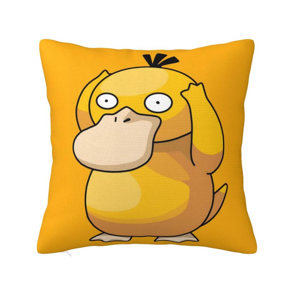 PPokemons Psyduck Pillowcase Soft Fabric Cushion Cover Decorations Throw Pillow Case Cover Home Zippered Xcm