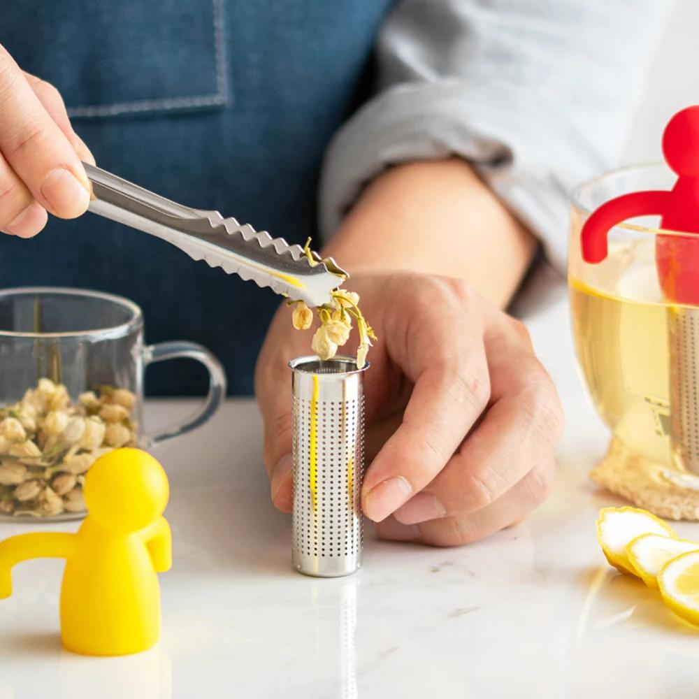 2 шт., симпатичный, креативный, милый, силиконовый, удобный в использовании, ситечко для чая, высококачественный, нетоксичный, для специй