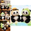 Adorable Panda Plush Toy With Ice Cream And Hamburger Delivery Outfit Perfect For Kids Birthday Gifts