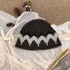 New knitted hat women's jacquard contrasting colors autumn and winter casual warm ear protection wool hat high sense versatile