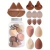 Beauty Egg Set Mini Треугольный пальчиковый пудреница Flocked Рассыпчатая пудра Воздушный кушон Макияж Яйцо Спонж Темпера Макияж Яйцо