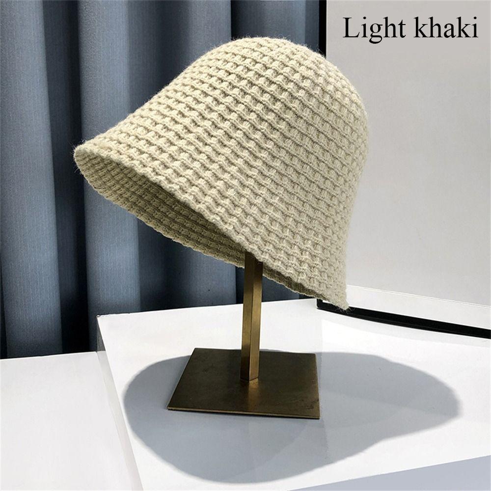 Crochet Knitted Fisherman Hat Soft Basin Hat Casual Skull Hat Autumn Winter