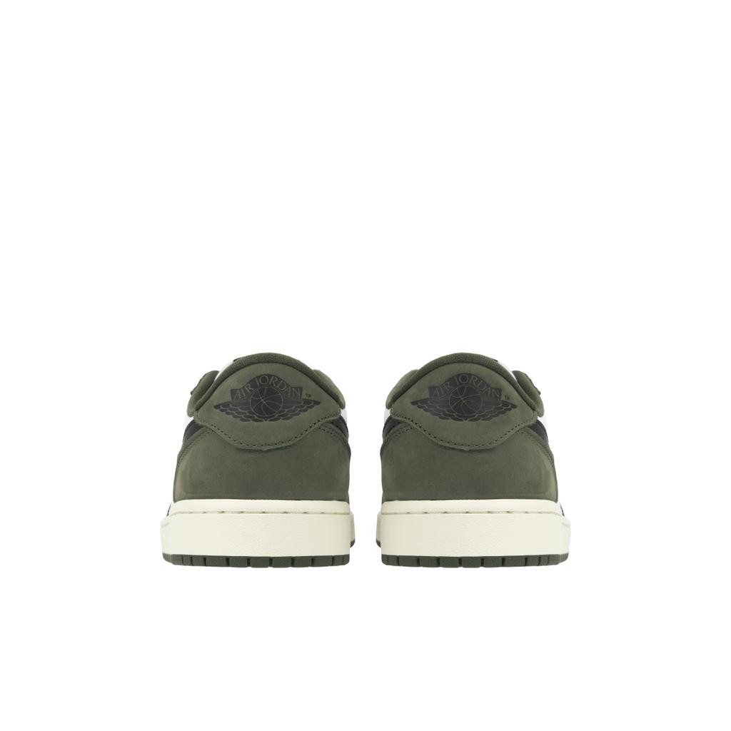 Кроссовки Air Jordan 1 Retro Low OG Medium Olive для мужчин, коричнево-черно-белый-бежевый цвет, HQ6998-200