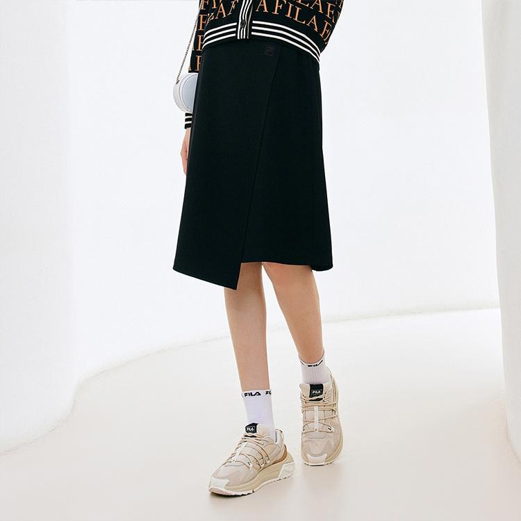 FILA Casual Long Skirts Women's Jet Black Moderate Mid Length Other F11W138366F-BK