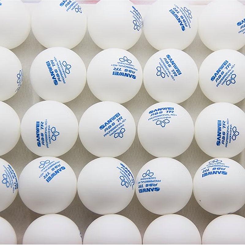 Мячи для настольного тенниса Sanwei 3Star TR, белые, 50/100 шт. SANWEI 40+, профессиональные тренировочные мячи для пинг-понга с устойчивым вращением шва