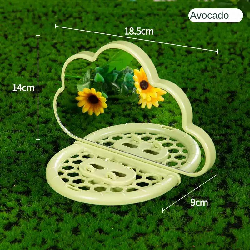 Parrot Mirror Play Gym-Chewable Plastic Perch Stand Reflective Toy Eco-friendly for Indoor/Outdoor Use for Cockatiels Budgies