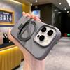 For iPhone 15 Pro Max Case Compatible with MagSafe Kickstand Liquid Silicone Phone Anti-Fingerprints