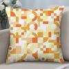 Orange Geometric Pillow Case 3D Print Polyester Fiber 40*40 cm Home Sofa Throw Pillow Cover Decoration Festival Gift