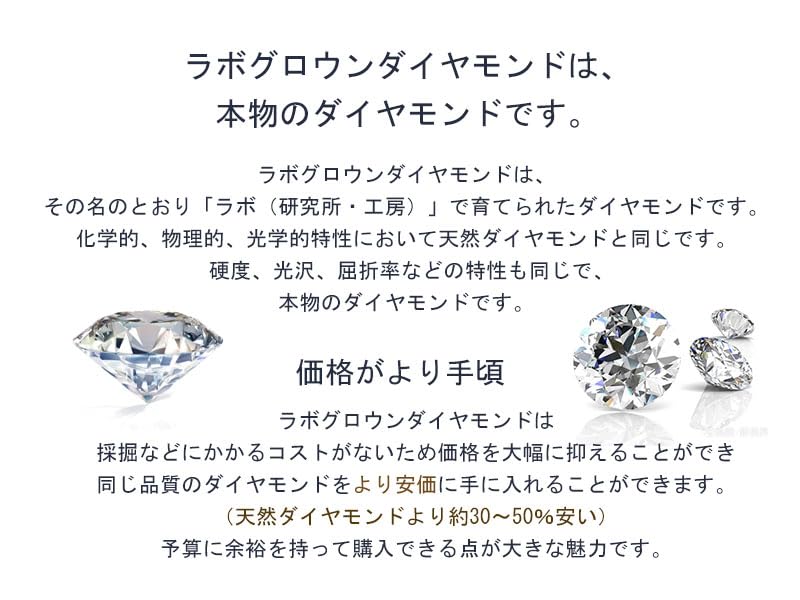 Platinum Necklace Lab Grown Diamond 19 Stones Total Genuine Diamond Smile Horizontal Line PT950 Birthday Anniversary Christmas Present Gift Wrapping