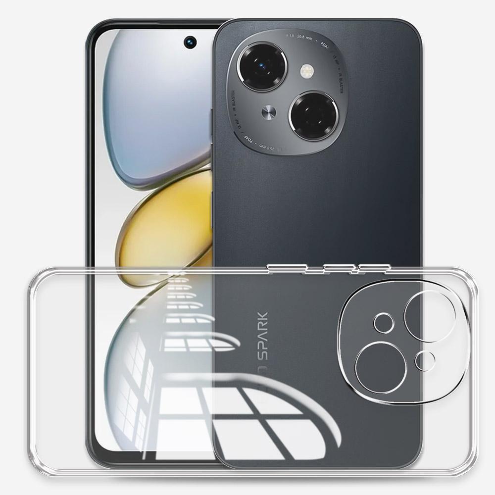 For Tecno Spark Go 1 Case Clear Soft Silicone Bumper Phone Case FFor Tecno Spark Go 2025 Pop 9 Transparent Shockproof Back Cover