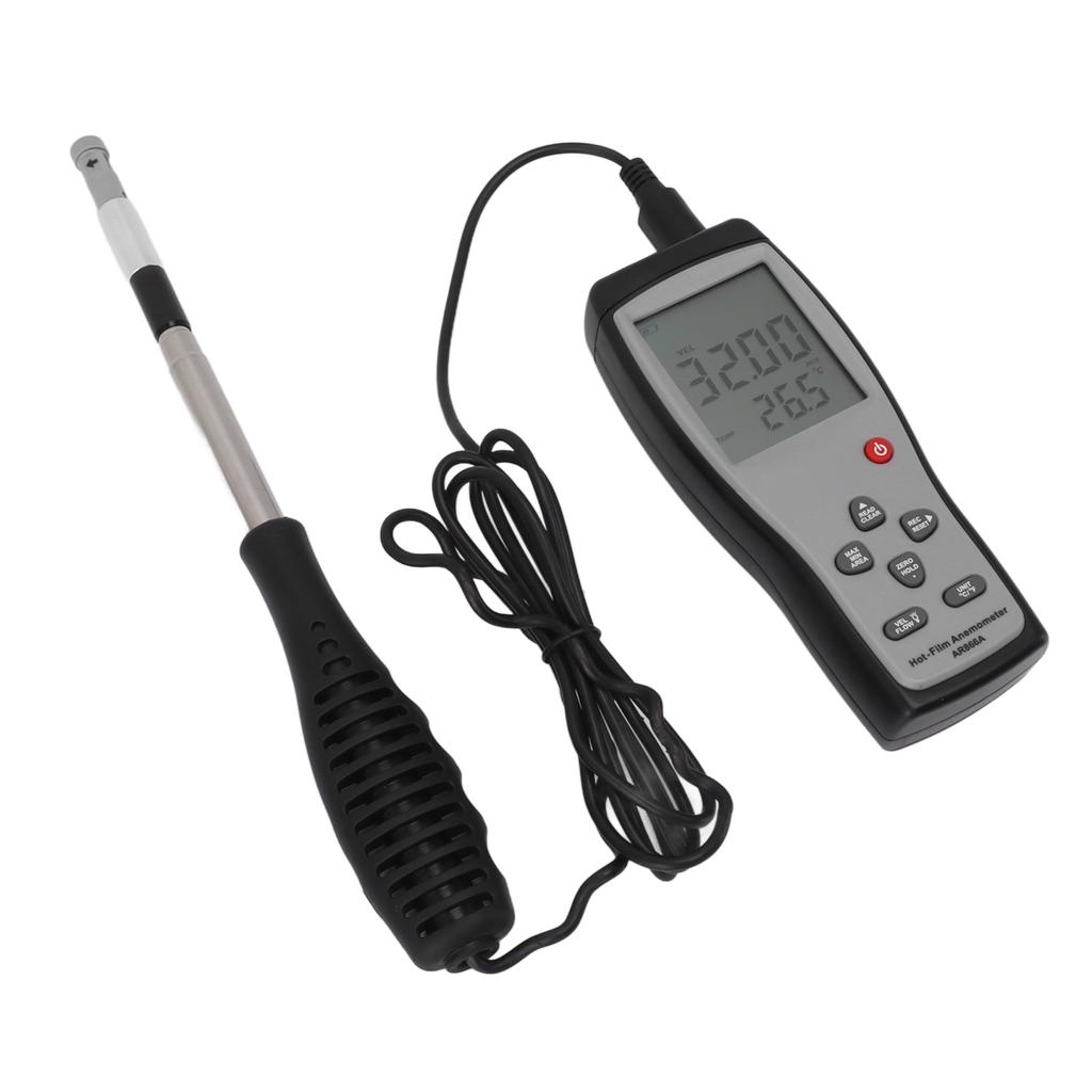 Hot Wire Anemometer Handheld USB Computer Communication Wind Speed Temperature Gauge with Thermal