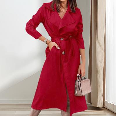 Зимняя женская куртка с поясом на шнуровке, длинными рукавами и карманами, ветровка, двубортное пальто длиной до икры, ветрозащитное теплое пальто