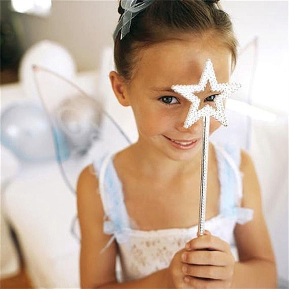 Golden Silver Princess Sticks Role-playing Star Wand Cosplay Props Fairy Wand Girls Costume
