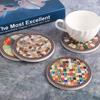 Retro Creative Anti Scalding Coffee Coaster Dining Table Heat Insulation Anti Slip Ceramic Cork Pot Mat Placemat Home Decoration