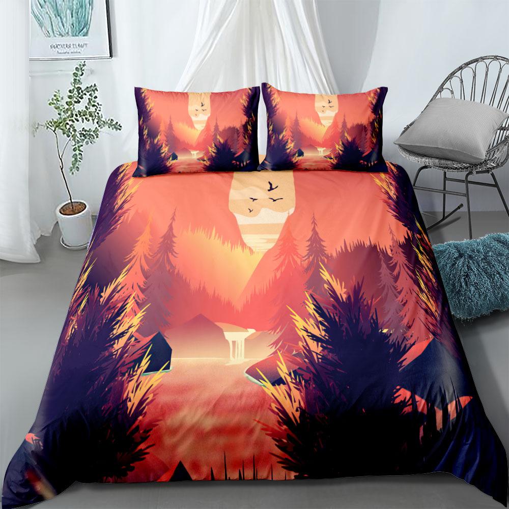 Комплект постельного белья «Летние пальмы» King Queen Double Full Twin Single Size Duvet Cover Pillow Case Комплект постельного белья
