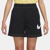 Nike Sport Casual Woven High-Waist Breathable Shorts With Large Logo Women Bottoms Black DM6753-010