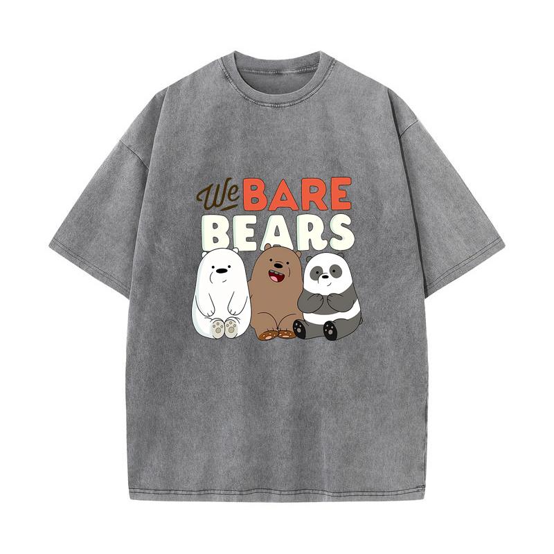 XH+86 MINISO 2026 Летняя Винтажная Стирка Принт Чистый Хлопок Плечо Мужская и Женская Круглый Вырез Короткий Рукав Парная Футболка
