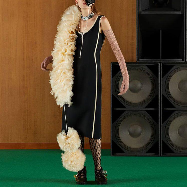 Gucci Женское платье без рукавов SS22 Черное 691471-ZAD88-1043
