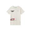 Graffiti Print Short Sleeve T-Shirt Men Tops White OMAA027R191850060288