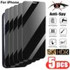 5Pcs Privacy Screen Protector for IPhone 16 14 11 12 13 15 Pro Max Mini Plus Anti-spy Tempered Glass