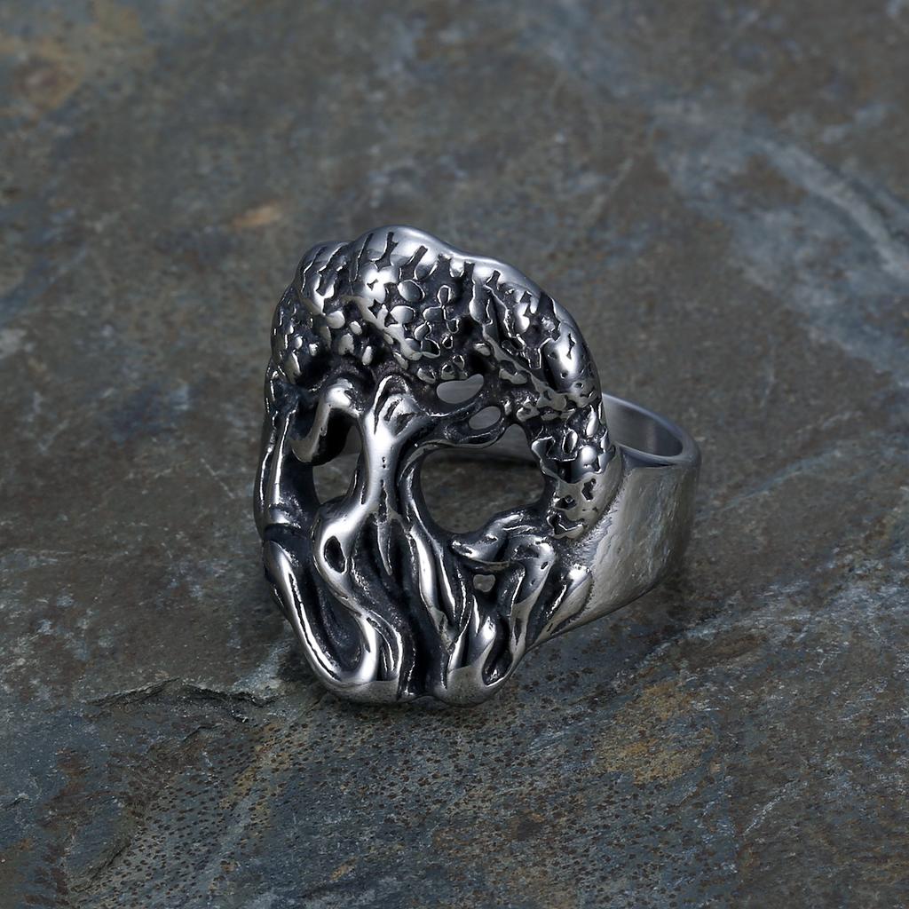 S925 Silver Ring Tree Shape Life Cycle Related Personalized Ring