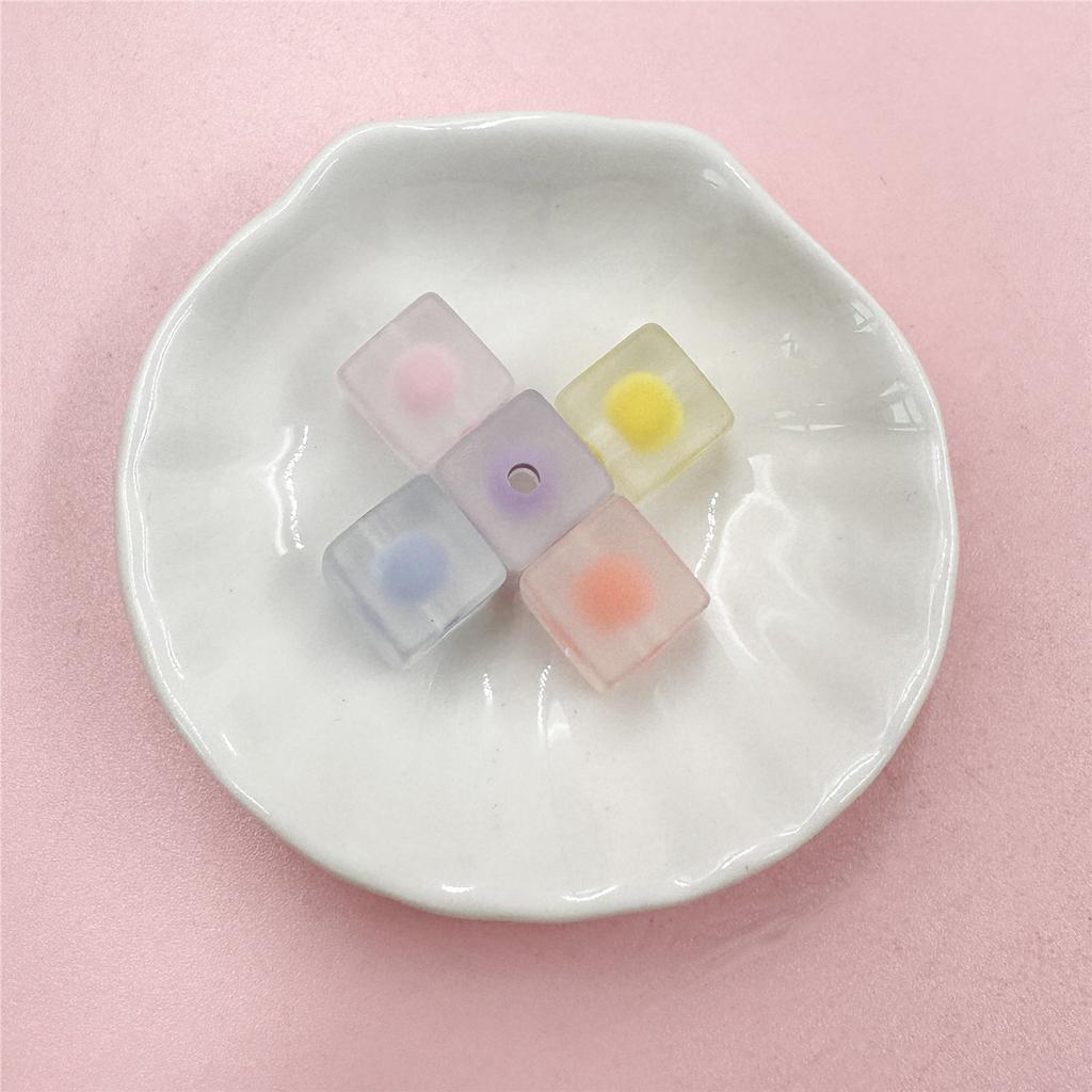 Ожерелье DIY цепочка для мобильного телефона 5 шт. модные 12 мм матовые квадратные бусины акриловый браслет ювелирный материал