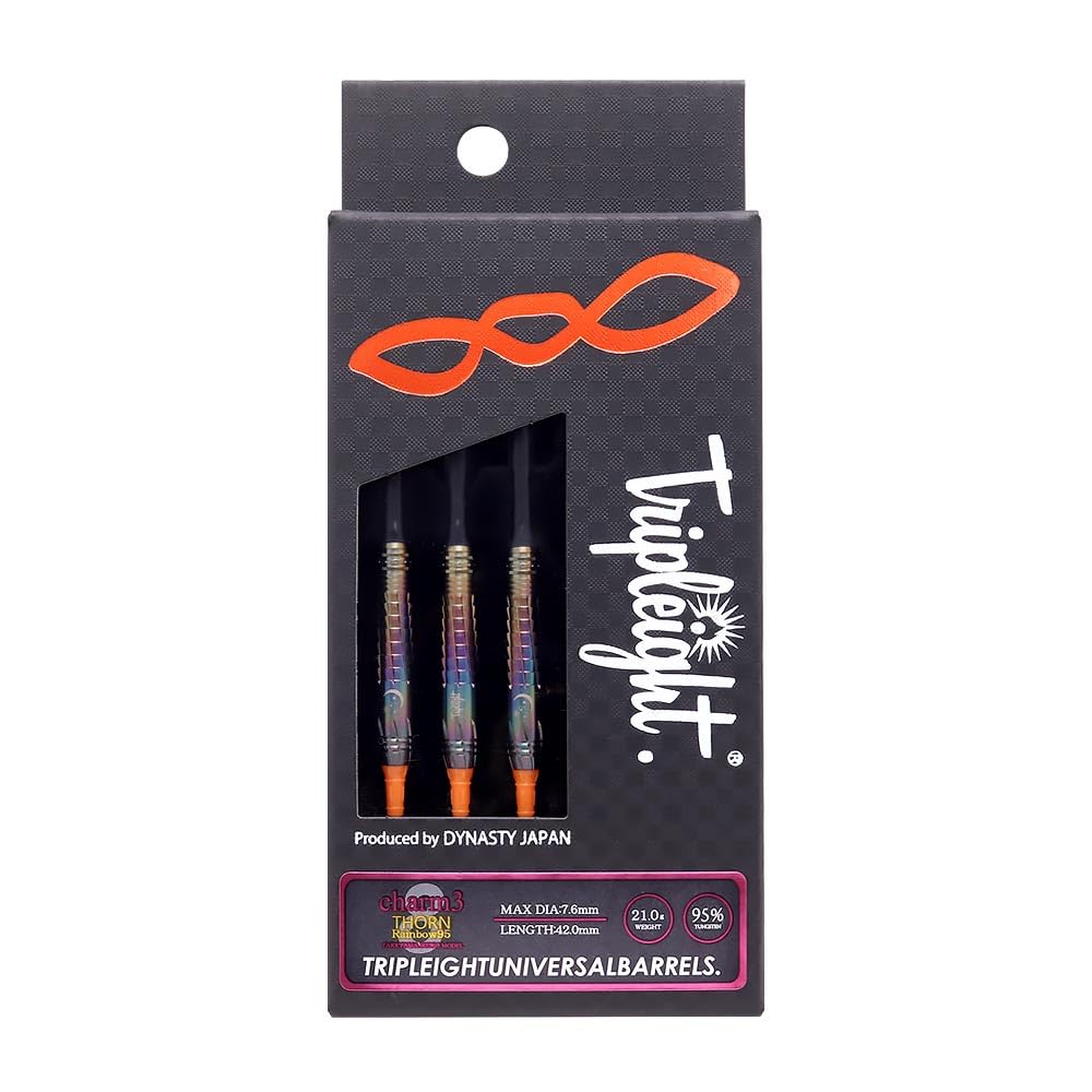 DYNASTY TRIPLEIGHT charm3 THORN Charm 3 Thorn Rainbow95 2BA Ikuko Takeyama Player Model Dart Barrel Dart Set