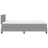 Box Spring Bed with LED Light Strips Light Gray 120 x 200 cm Fabric