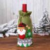 Dinner Party Table Decor Snowman Santa Claus Christmas Ornaments Bottle Dress Up Wine Bottle Cover